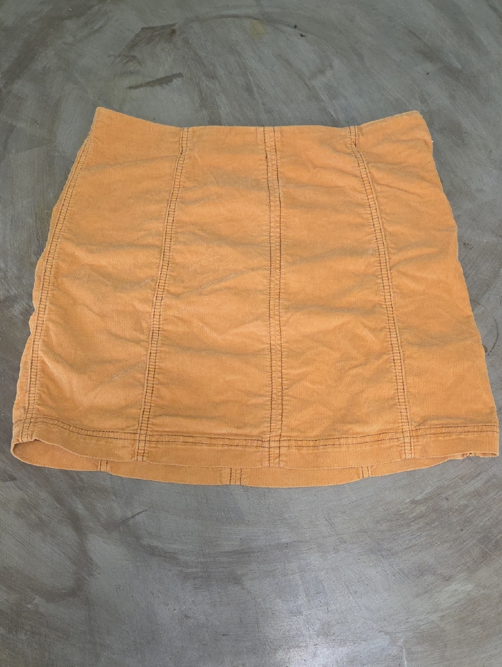 Free People Corduroy Mini Skirt in Rust Orange